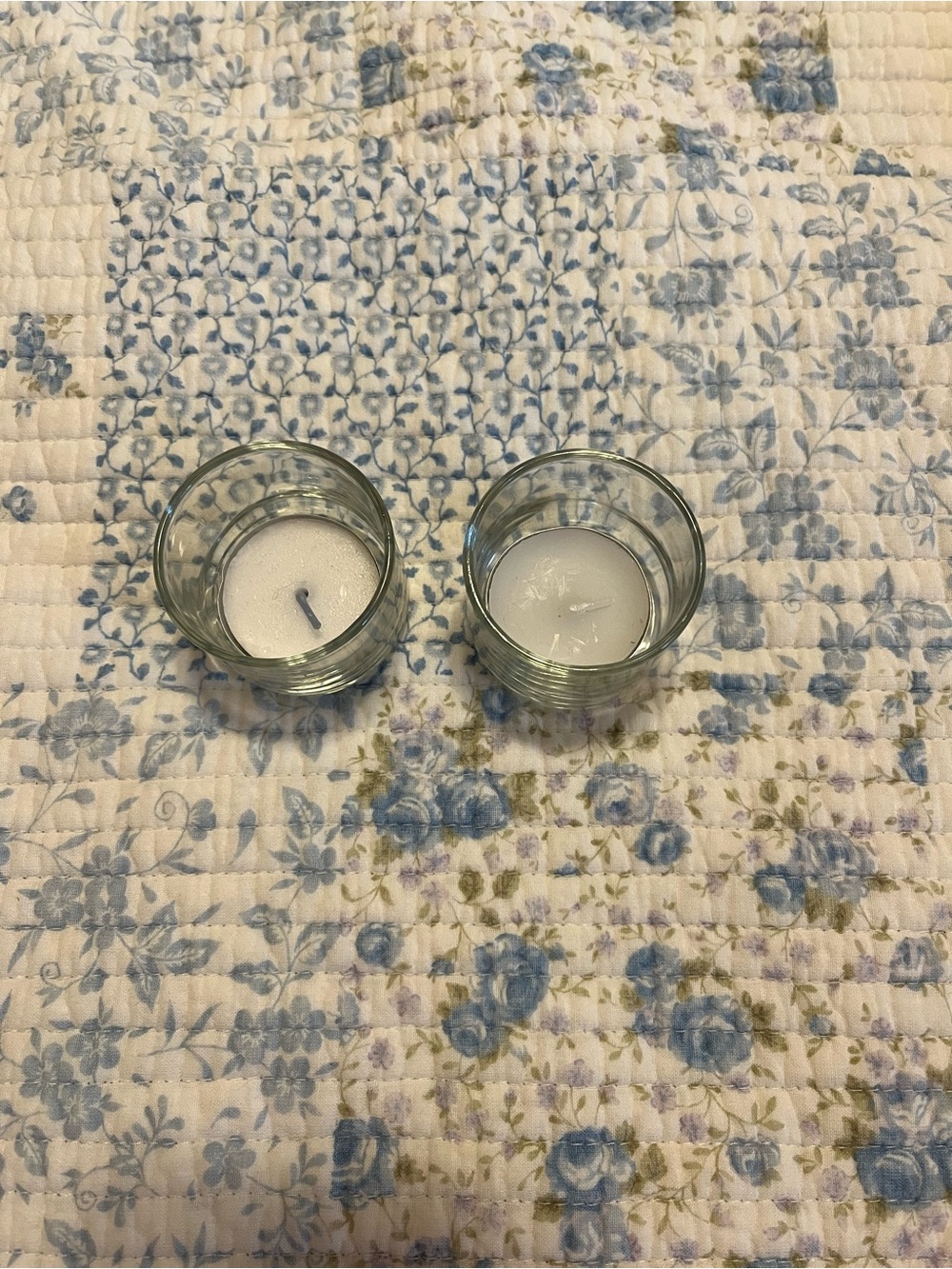 Tea light candles and holders
